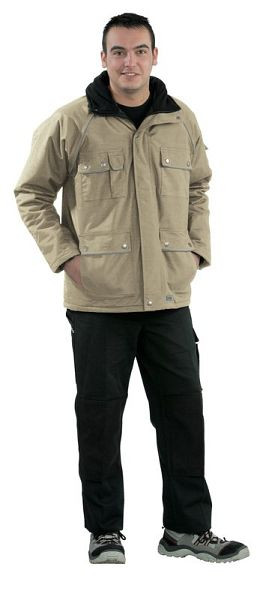 Planam Canvas 320 Winterparka, khaki/schwarz, Größe 4XL, 2195068