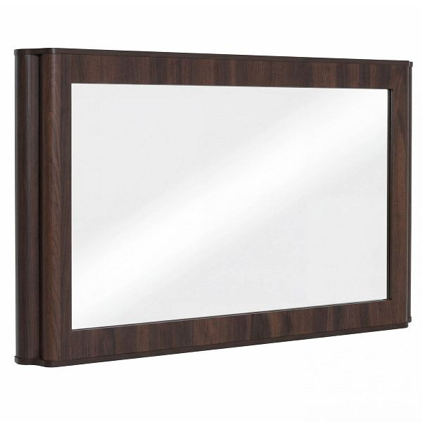 Mendler Spiegel HWC-P42, Wandspiegel Garderobenspiegel Flurspiegel, MDF Glas 80x120x10cm, Walnuss-Optik, 139769