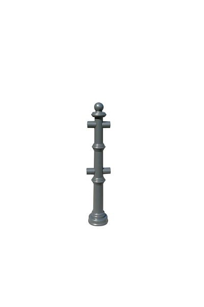 Schake Alu-Stilpoller Serie 495.01B, Querholm Stahlrohr Ø 33,7 mm Länge: 2000 mm feuerverzinkt und anthrazitgrau beschichtet, 495_20B