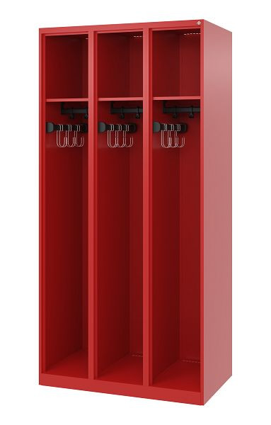 C+P Feuerwehrspind Evolo, Modell EXPERT, 3 Abteile, H1850B900T500 mm, Feuerrot, 0491015-30 S10002