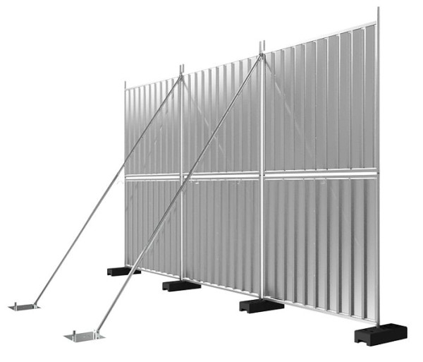 Schake Stützstrebe stabilisiert übereinander gesetzte Trapezzäune, 3B1544