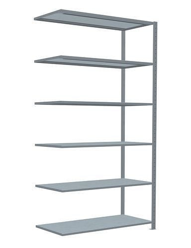 Schulte Fachbodenregal, Anbaufeld, 6 Lagerebenen, Kreuzstrebe, Fachlast 250 kg, 1306 x 636 x 2500 mm, 278772