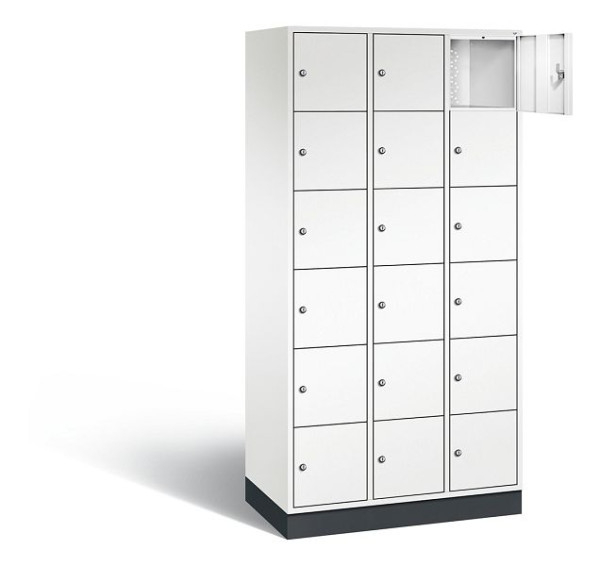 C+P Schließfachschrank Intro, H1950xB920xT490mm, Farbe: Verkehrsweiß, 8670-301 S10114