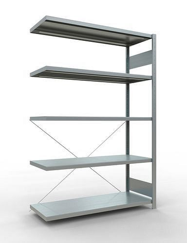 Schulte Fachbodenregal, Anbaufeld, 5 Lagerebenen, Kreuzstrebe, Fachlast 250 kg, 1306 x 536 x 2000 mm, 278766