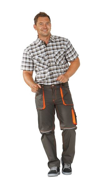 Planam Basalt Neon Bundhose, oliv/orange, Größe 25, 6222025