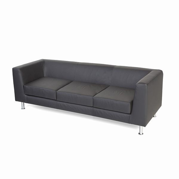 Rocada Wartezimmer Dreier-Sofa, schwarz, 973, 8427951973115