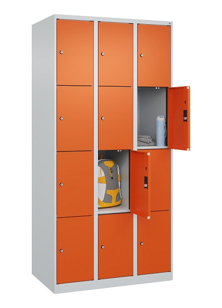 C+P Schließfachschrank Evolo PLUS, 12 Fächer, 1850x900x500mm, 7035/2004, 049000-304 S10002