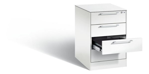 C+P Karteischrank Asisto, H710xB440xT600mm, Farbe: Verkehrsweiß, Bügelgriff, 146275-422 S10027