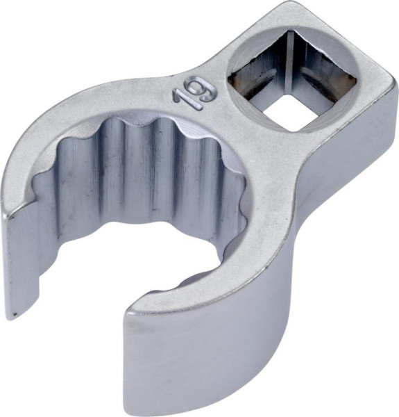 Hazet Ringschlüssel, Doppelsechskant, offen, Vierkant hohl 10 mm, Außen-Doppel-Sechskant Profil, 19 mm, Innenvierkant 10 = 3/8", 848Z-19