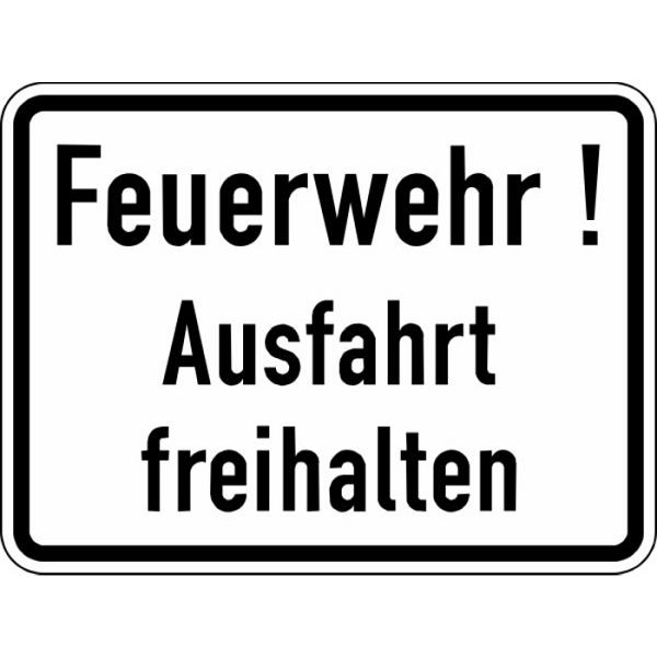 Stein HGS Feuerwehr! Ausfahrt freihalten Nr. 2432, 450x600mm /RA2/Flachform 3mm, 2432-223
