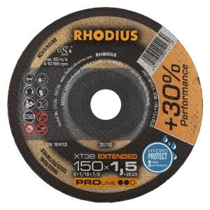Rhodius PROline XT38 Extradünne Trennscheibe, Durchmesser [mm]: 150, Stärke [mm]: 1.5, Bohrung [mm]: 22.23, VE: 25 Stück, 205700