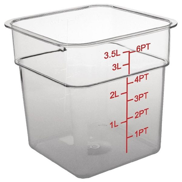 Vogue Vorratsbehälter quadratisch 3,5L, Polycarbonat, CF021