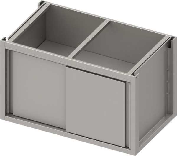 Stalgast Edelstahl Unterschrank Boxversion 2.0 mit Schiebetüren, Sockelbau 1300x540x660 mm, BX13552F