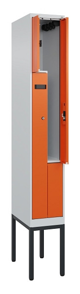 C+P Z-Spind Evolo PLUS, Gestell, 2 Fächer, 2120x300x500mm, 7035/2004, Zylinderschloss, 0490337-102 S10027