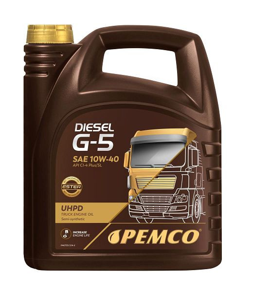 PEMCO Mehrbereichsöl 705 Diesel G-5 UHPD 10W-40, VE: 5 l, PM0705-5