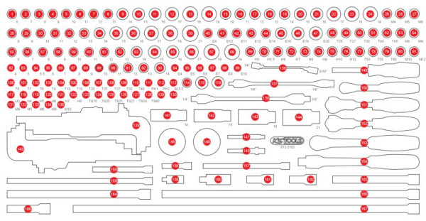 KS Tools Leere Schaumstoffeinlage zu 813.0183, 813.0183-97