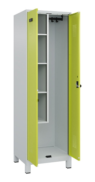 C+P Putzmittel-Spind Evolo PLUS, mit Füßen, 2 Abteile, 1950x600x500mm, 7035/002, Drehriegel, 049110-00 S10015