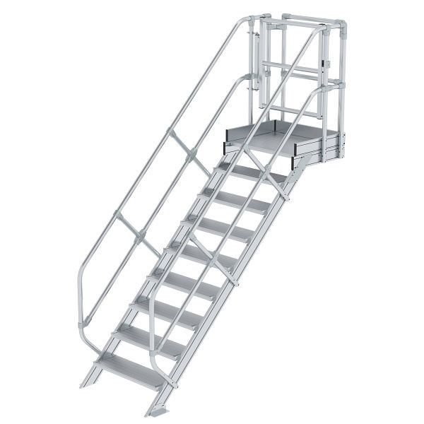 Munk Günzburger Steigtechnik Treppen-Modul Aluminium geriffelt 7 Stufen, 632307