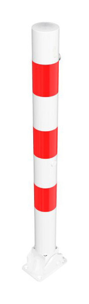 Schake Absperrpfosten Stahlrohr Ø 76 x 2,6 mm umlegbar, mit Profilzylinderschloss, für Dübel Befestigung, 476UZB