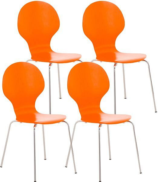 CLP Besucherstuhl Diego, orange, VE: 4 Stück, 15973809
