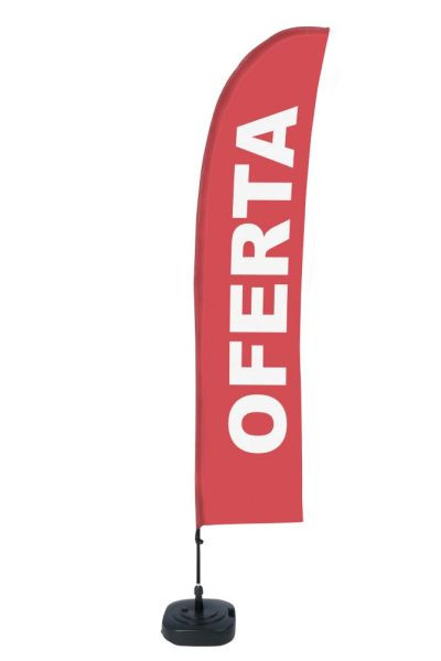 Showdown Displays Beach Flag Budget Wind Komplettset Sale Rot Spanisch, BFBL-WT21-17-I160