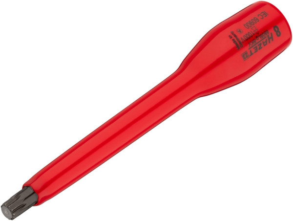 Hazet Schraubendreher-Steckschlüsseleinsatz, Vierkant hohl 10 mm, Innen Vielzahn Profil XZN, M8, Lange Ausführung, 8808LG-8KV