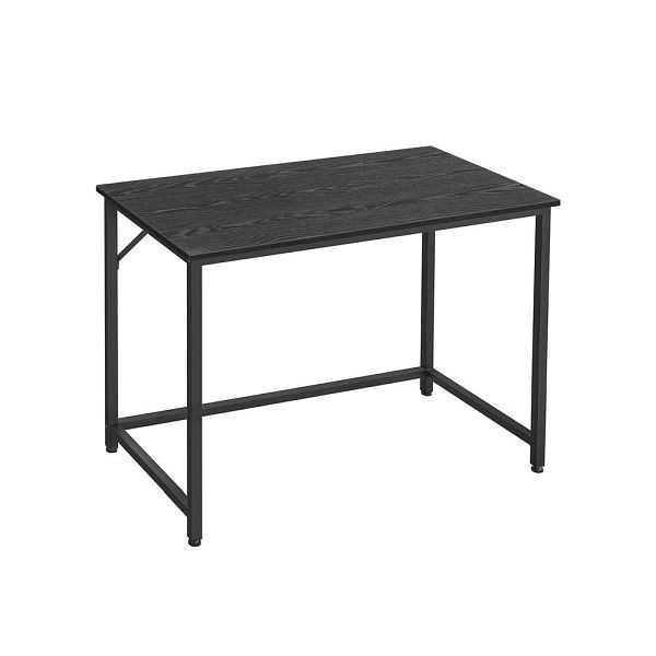 VASAGLE Schmaler Bürotisch 100 x 50 cm greige-schwarz, LWD041B56