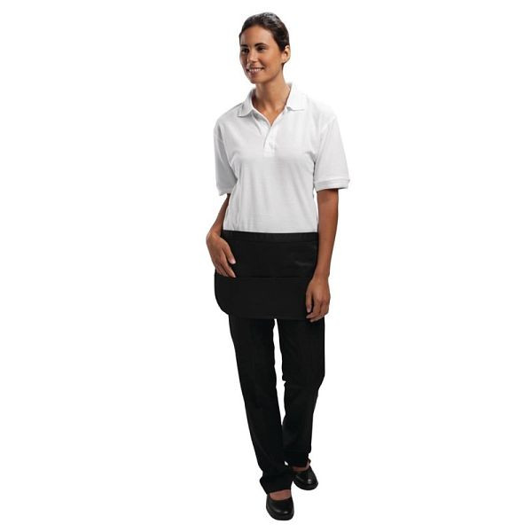 Whites Unisex Kellnerschürze mit Tasche schwarz, Polybaumwolle, A551