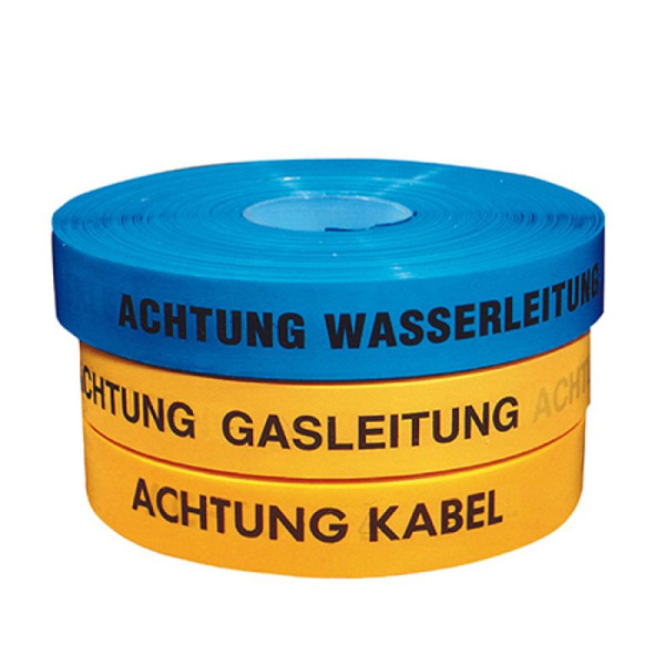 Stein HGS Trassenwarnband, 250 m x 40 mm, VE: 10 Stück, blau, ACHTUNG GASLEITUNG, 18105-0208