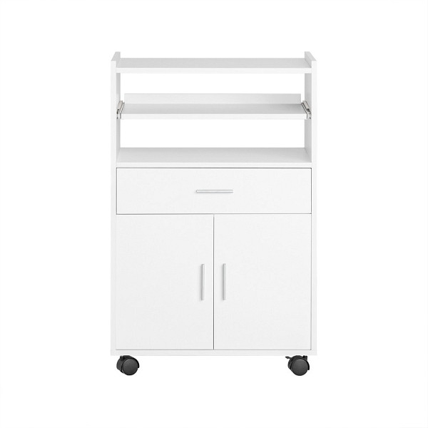 SoBuy Küchenwagen mit einer Schublade Weiß 59x40x92 cm, Funktional, FSB09-W