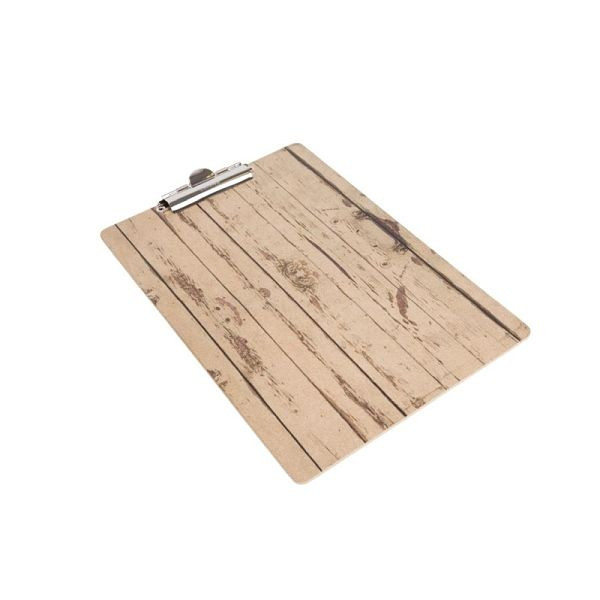 Olympia Speisekarte Klemmbrett Holzoptik A4, mit Bulldoggenklammer-Verschluss, GM300