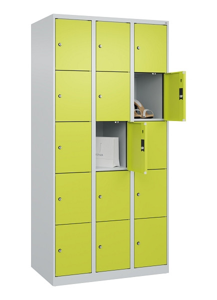 C+P Schließfachschrank Evolo PLUS, 15 Fächer, 1850x900x500mm, 7035/0024, 049000-305 S10015