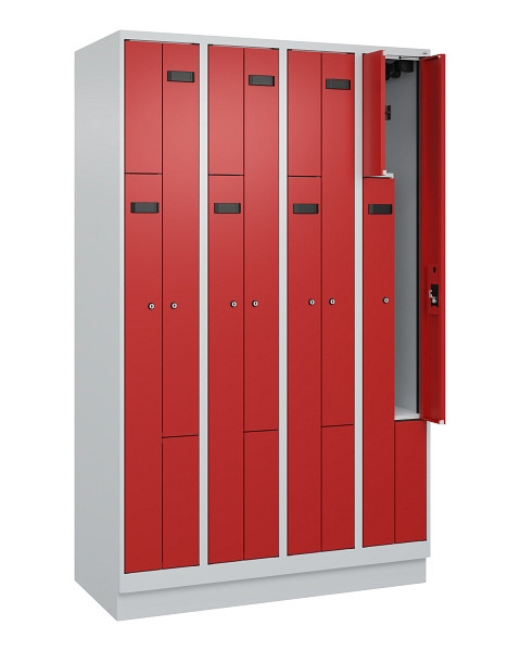 C+P Z-Spind Evolo PLUS, Sockel, 8 Fächer, 1950x1200x500mm, 7035/3000, Zylinderschloss, 049023-408 S10031