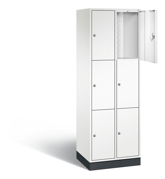 C+P Schließfachschrank Intro, H1950xB620xT490mm, Farbe: Verkehrsweiß, 8370-201 S10096