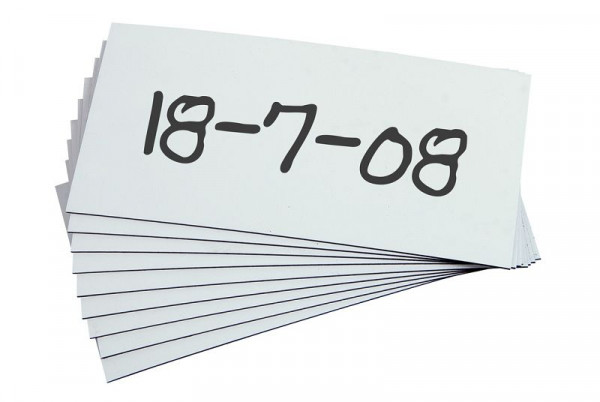 Eichner Magnet Lagerschild, Weiß, Größe: 50 x 100 mm, VE: 100 Stück, 9218-02363