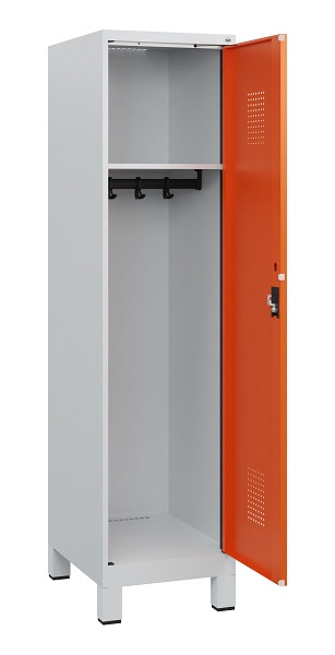 C+P Spind Evolo PLUS, Füße, 1 Abteil, 1630x400x500mm, 7035/2004, Zylinderschloss, 0490105-12 S10022