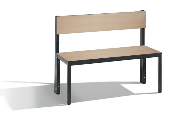 C+P Sitzbank mit Rückenlehne, Basic Plus, H796xB1000xT407mm, 8060-300 S10002