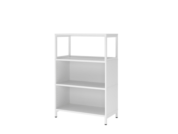 Hammerbacher Regal, 3OH, Sockel, weiß, 80 x 40 x 118cm, VFW38RERU/W