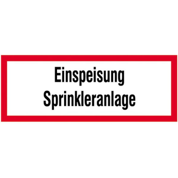Stein HGS Hinweisschild, Einspeisung Sprinkleranlage, 11.2564