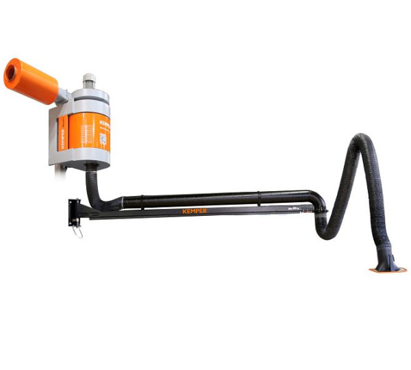 ELMAG Absauganlage, MaxiFil, stationär, Absaugarm Ø 150mm/7m in Schlauchausführung, 58640