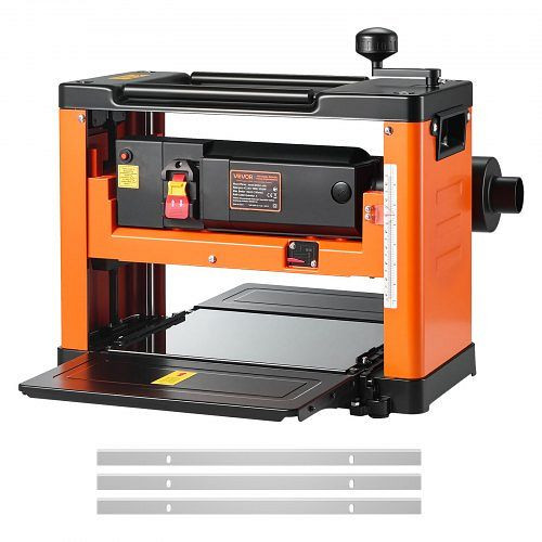 VEVOR Dickenhobel, 330 mm Tisch, 2000 W, 23500 U/min, Dreiblatt, Einzelgeschwindigkeit, für Hart- & Weichholz, TSBCDSZD3DP24B5FN001V2
