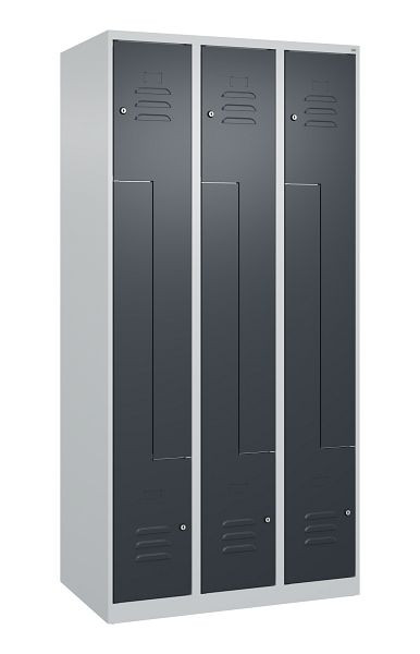 C+P Z-Spind Classic PLUS, 6 Abteile, 1850x900x500mm, 7035/7016, Zylinderschlösser, 080003-306 S10019