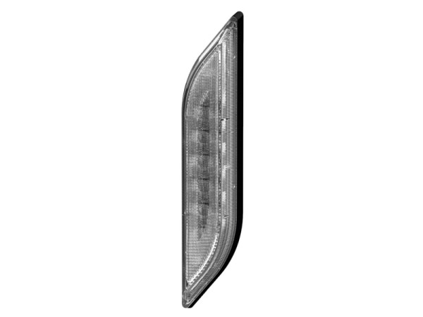 HELLA Blinkleuchte, Shapeline Style, LED, 12/24V, schlank, geklebt/Anbau, glasklar, AMP, 2-polig, hinten rechts, senkrechte Befestigung, 2BA 013 332-061