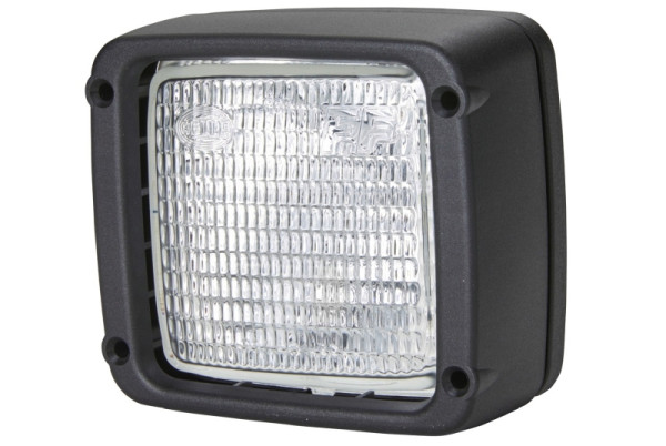 HELLA Halogen-Arbeitsscheinwerfer, Ultra Beam, 12V, Einbau/Schraubanschluss, 4-Punkt Befestigung, Nahfeldausleuchtung, Stecker: AMP, 1GA 007 506-061