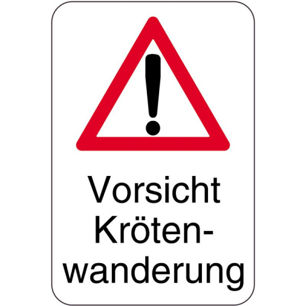 Stein HGS Sonderschild, Vorsicht Krötenwanderung, 400 x 600 mm, 14909