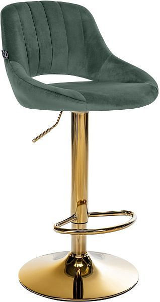 CLP Barhocker Milet Samt gold, grün, 327406, 4255716377083