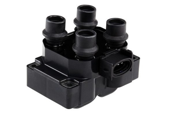 HELLA Zündspule, 12V, 3-polig, Blockzündspule, geschraubt, mit integriertem Schaltgerät, 5DA 193 175-401