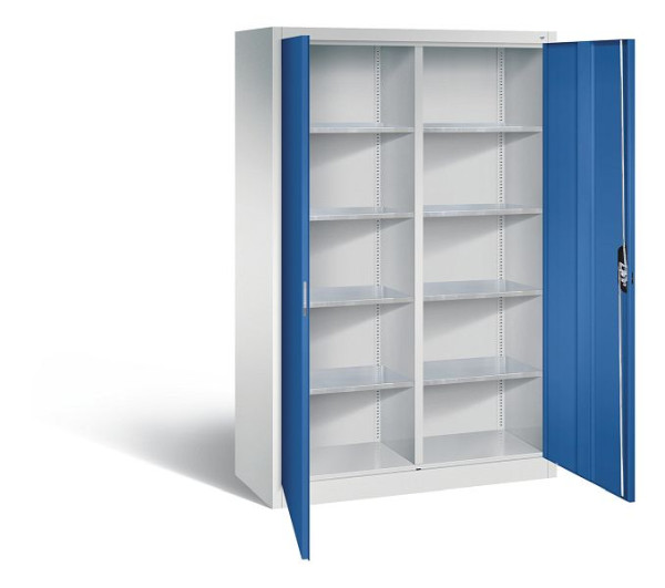 C+P Werkzeugschrank Acurado, H1950xB1200xT500mm, Farbe: Lichtgrau / Enzianblau, Muldengriff, 8931-311 S10123