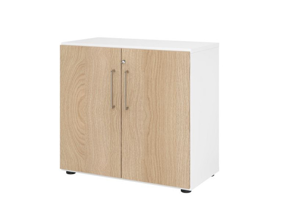 Hammerbacher Schrank 2OH 928T2 Weiß/Eiche, V928T2/W/E/BS