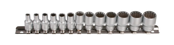 SW-Stahl Steckschlüsseleinsätze, 1/4", Multi-Profil, 4-14 mm, 13-teilig, 05440L
